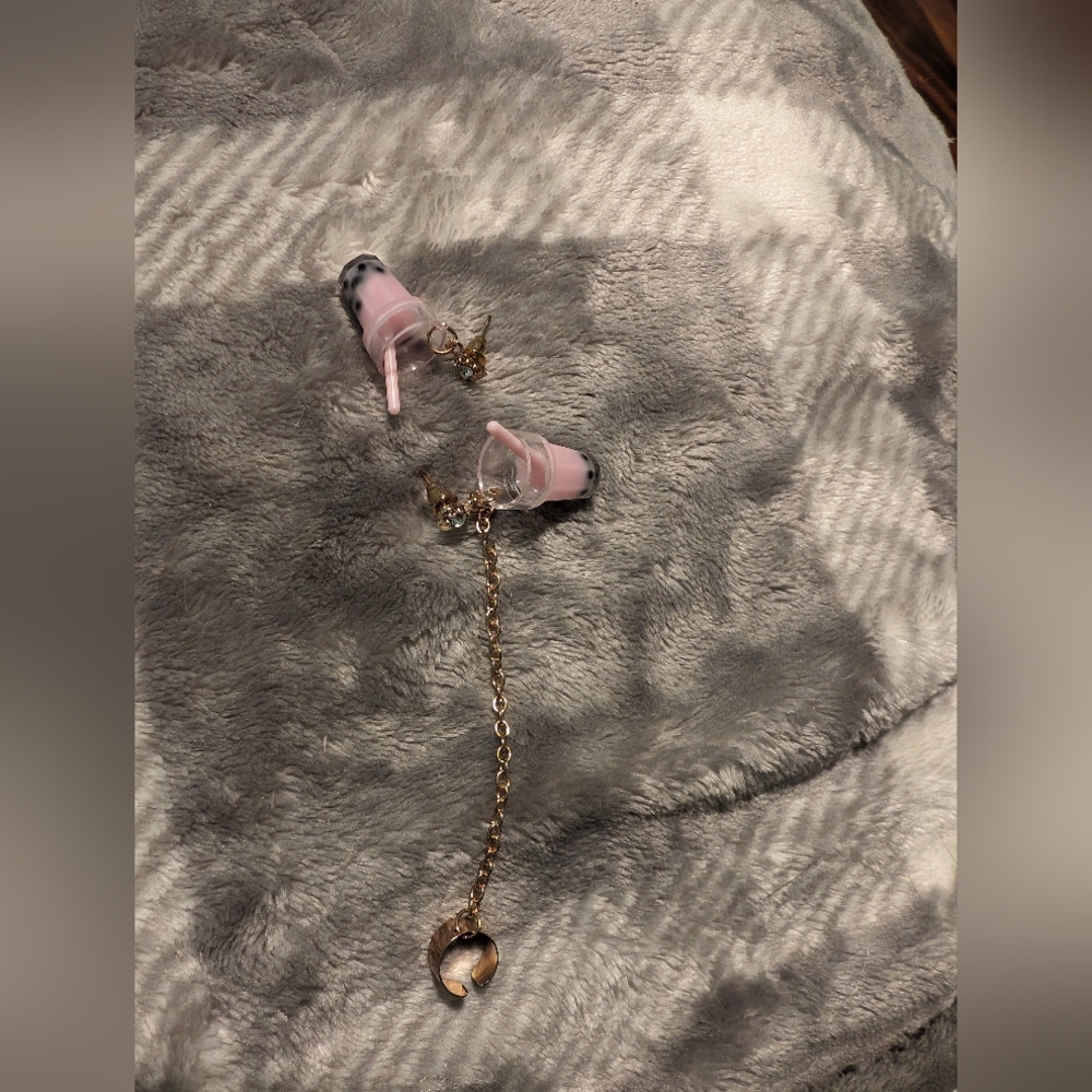 Pink Boba Earrings